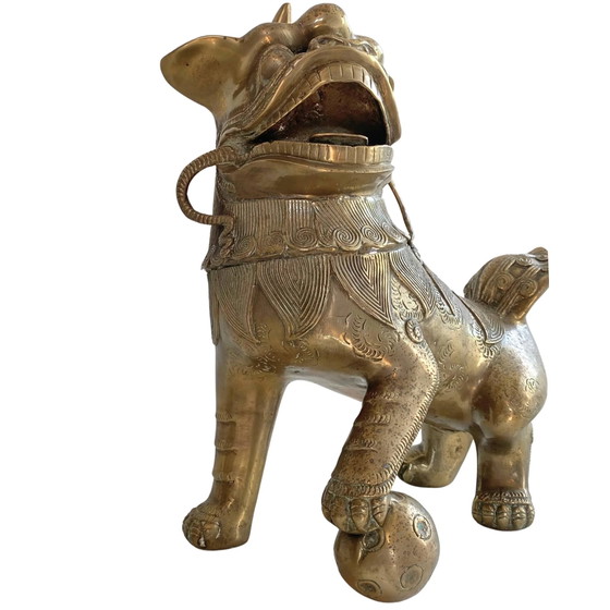 Buddha monumentale dorato a fuoco – Stile Tibetano-Rattanakosin – 44 cm / 6.4 kg – Sculture, Bronze (photo 8 of 20)