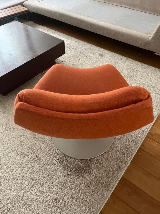 Image 1 of Orange Artifort F510 armchair by Geoffrey Harcourt, 1970s