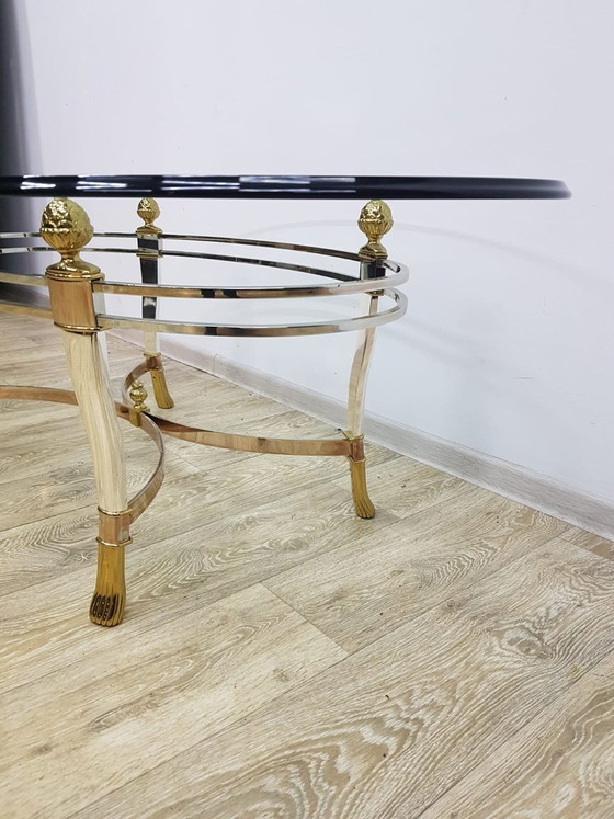 Vintage Italiaanse Salontafel van Luigi Della Maddalena, Italië, jaren 70 – Koffietafelboeken, Brass (photo 7 of 10)