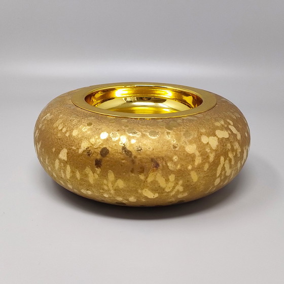 Image 1 of 1970er Jahre Exquisites handgefertigtes Räucherset aus Keramik und Blattgold, Made in Italy
