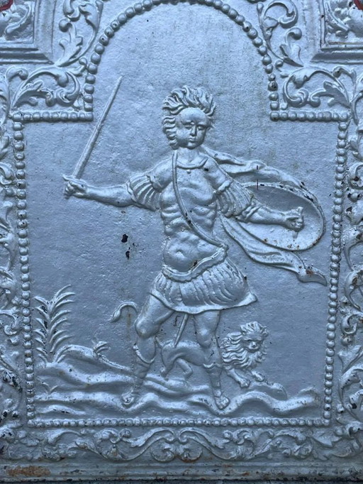 Hercules and the Lion Fireplace Plate