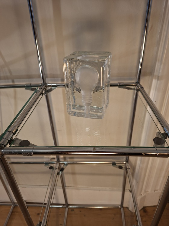 Abstracta Wandkast, Poul Cadovius, Vintage Jaren Zeventig – Chrome, Glass (photo 8 of 12)