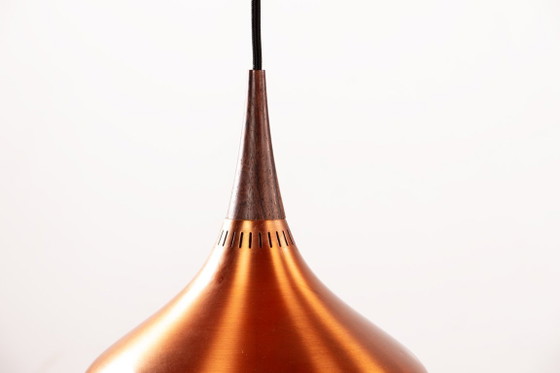 Image 1 of Grande triple suspension Danoise en métal et Palissandre, édition ancienne, modèle Orient, par Jo Hammerborg pour Fog & Mørup 19
