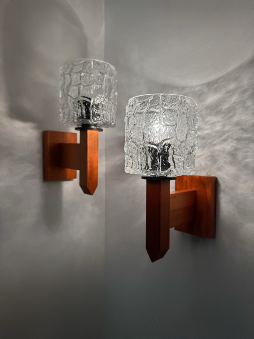 IKEA solid pine Wall lights 80s