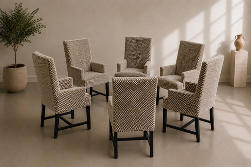 Set of 6 Keijser & Co Design Dining Chairs – Exclusive Luxury Upholstery