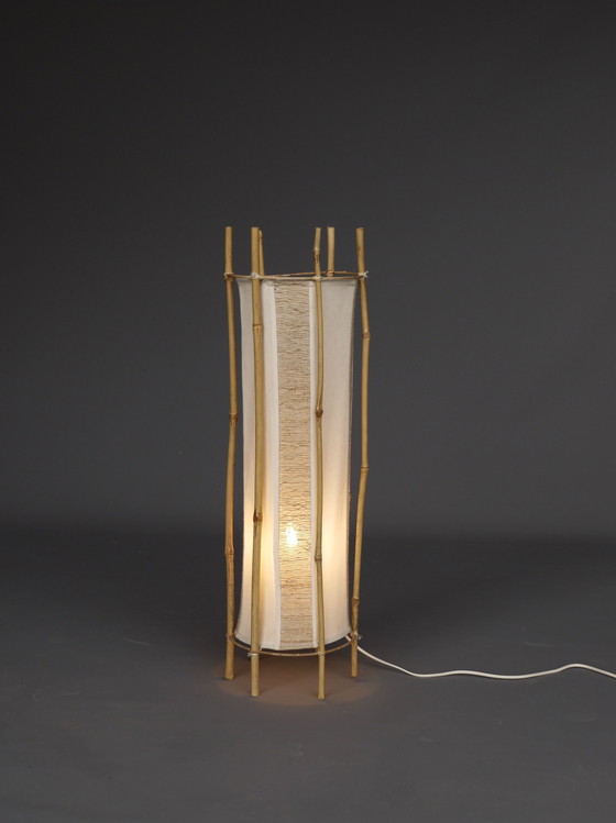 Image 1 of Lampadaire en bambou par Louis Sognot, années 1950