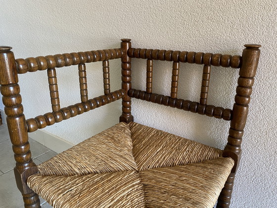 Image 1 of Rieten hoekstoel
