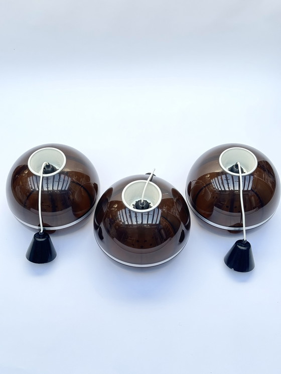 Image 1 of Lampade a sospensione Dijkstra Globe, set di tre, stile spaziale, futuristico