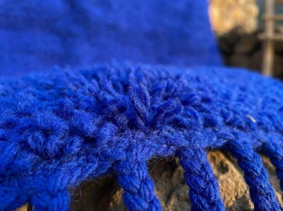 Magnifique tapis artisanal bleu en laine 200cmx300cm – Cotton (photo 8 of 12)