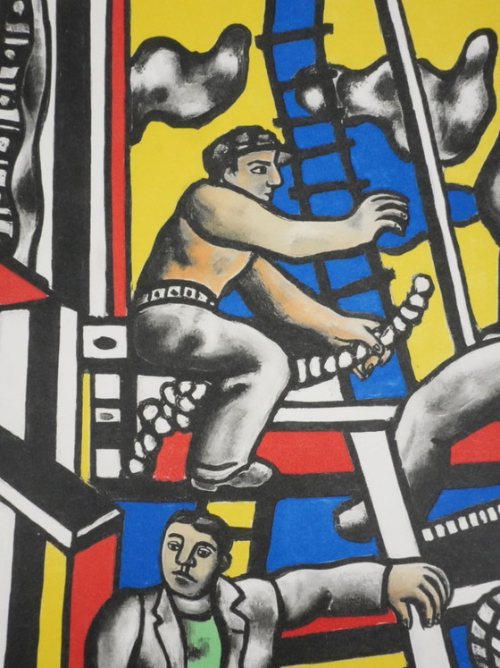 Fernand Leger : Les Constructeurs Au Palmier, Lithographie Signée – Lithographies et sérigraphies, Paper (photo 11 of 11)