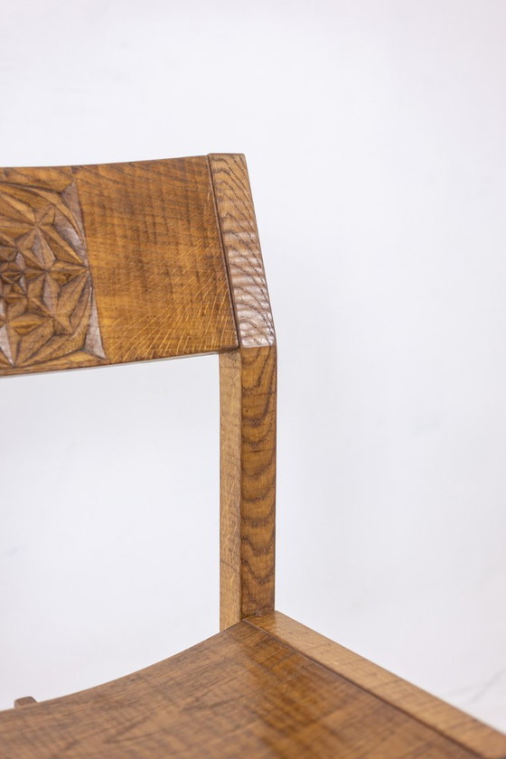 Image 1 of Officina Rivadossi. Tisch und 4 Stühle im Stil des Brutalismus. Italien, um 1970