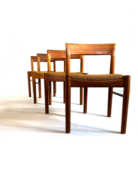 4x restored Dining chair, Bramin ‘60, Wood, Textile, Brown (photo 5 of 13)