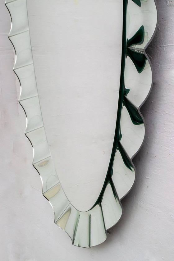 Image 1 of Grootschalige wandspiegel op spiegel in de stijl van Fontana Arte