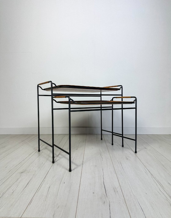Tavolini a incastro vintage danesi in teak anni '60 di Silva – Legno (photo 2 of 6)