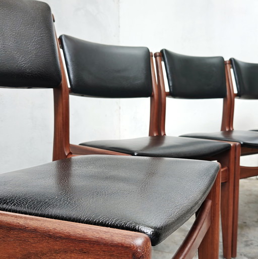 Ensemble de 4 chaises de salle à manger vintage