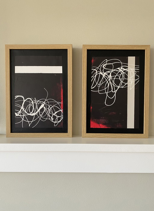 “Chaos Called Life” - Diptych 21x30 (A4) including frame