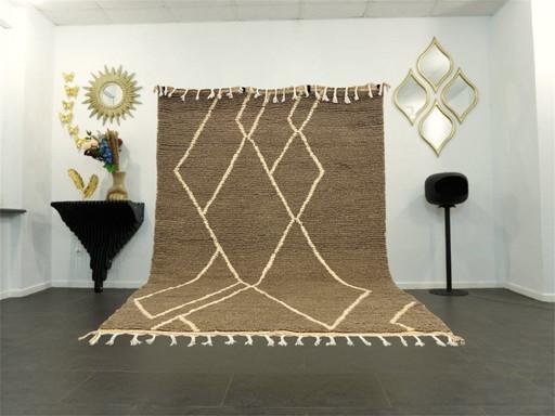 Tapis berbère - 290 cm x 207 cm - laine naturelle