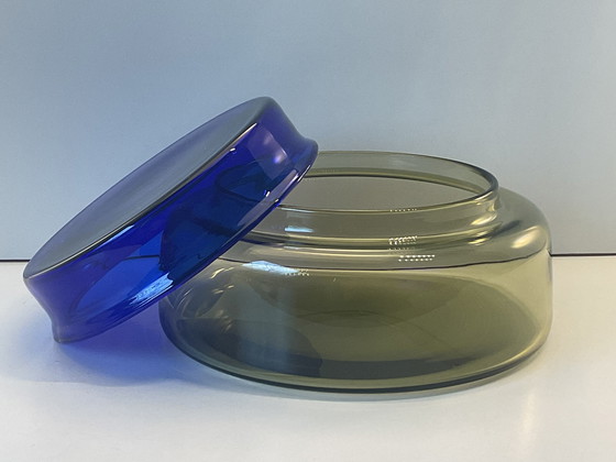 Image 1 of Pot de conservation Blåtopp par Willy Johansson pour Hadeland Glassverk
