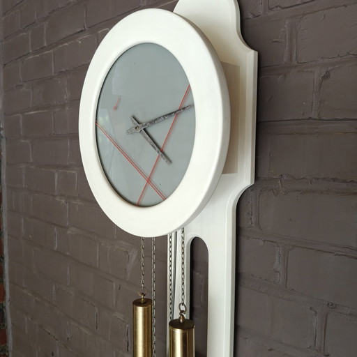 Seltene postmoderne Wanduhr von Warmink – Design im Memphis-Stil – 1980er Jahre