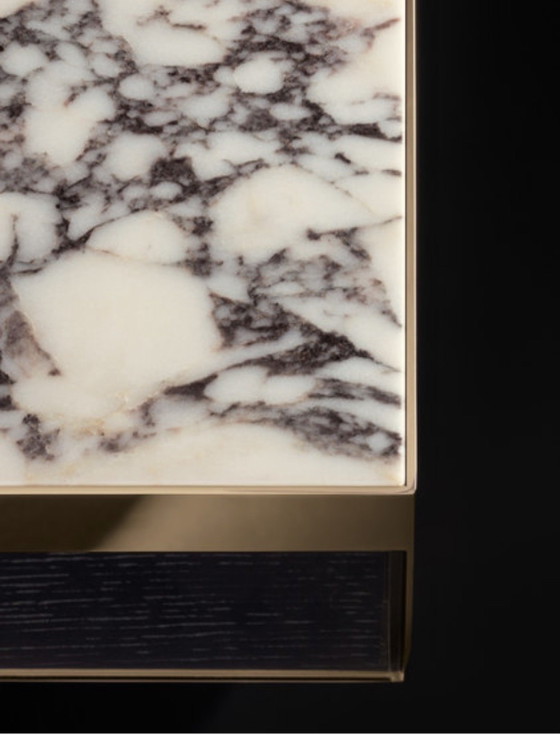Image 1 of Minotti Elliott coffee table bronze matt steel & marble LP 6,000
