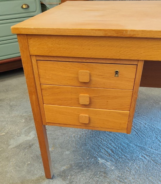 Scrivania scandinava bifacciale in rovere 1960 – Svezia – Scrivanie, Wood (photo 6 of 8)