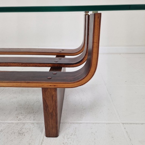 Image 1 of Elegant Mid-Century Teak Coffee Table by James Brown for T.H. Brown 1970's