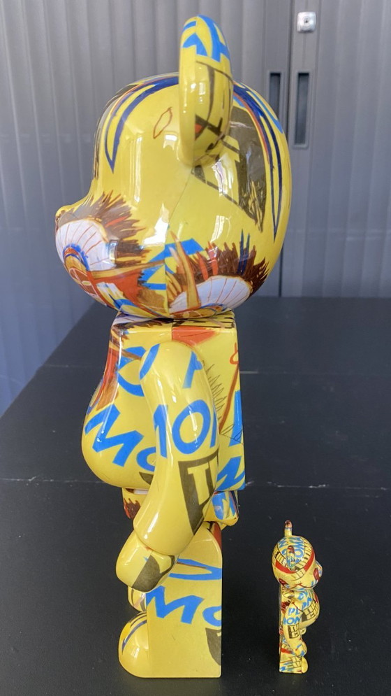 Image 1 of Bearbrick Andy Warhol x Jean Michel Basquiat N3 400% + 100% Medicom Spielzeug