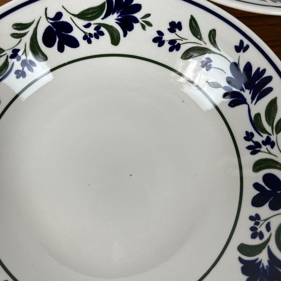 Image 1 of Set di 6 piatti fondi Churchill England, motivo floreale, 1970