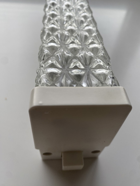 Image 1 of Lampada da parete vintage in cristallo e vetro ghiacciato, 1960