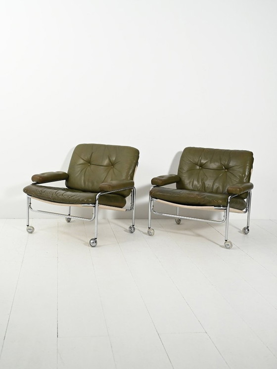 Image 1 of Coppia di poltrone “Lovisa” di Pethrus Lindlöf, anni ’70