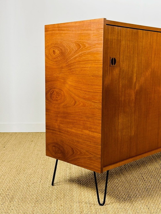 Image 1 of Enfilade haute vintage scandinave en teck, 1960