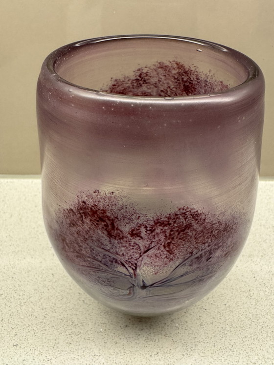 Image 1 of Vaso in vetro Hans Jürgen Richartz Studio – Collezione d'arte Richartz – anni '80