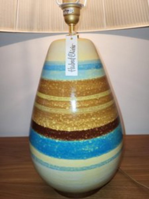 Hubert Olivier ceramic lamp, France, 1990