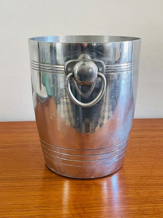 Vintage Verzilverde Champagnekoeler, Moet & Chandon, door Argit – Tafelaccessoires, Metal (photo 6 of 20)
