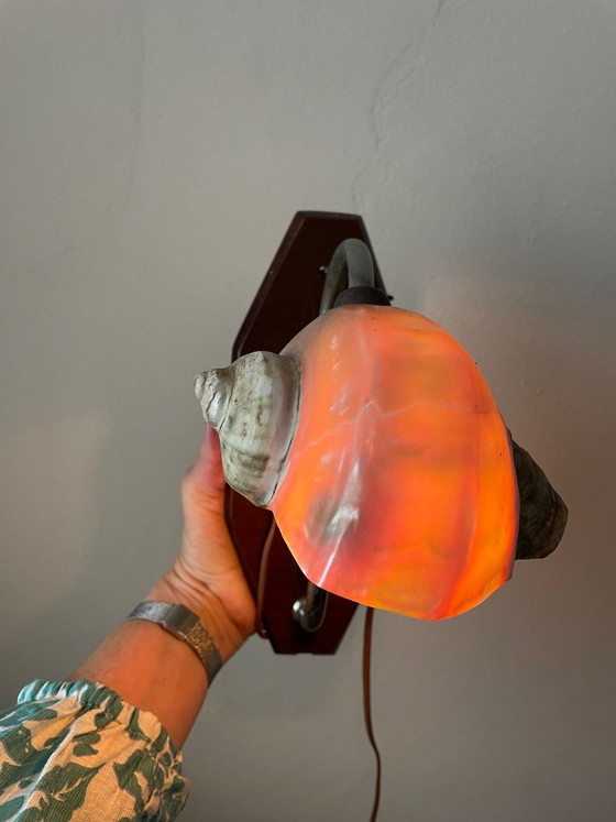 Lampe Art Déco antique – Appliques murales, Metal, Wood (photo 2 of 5)