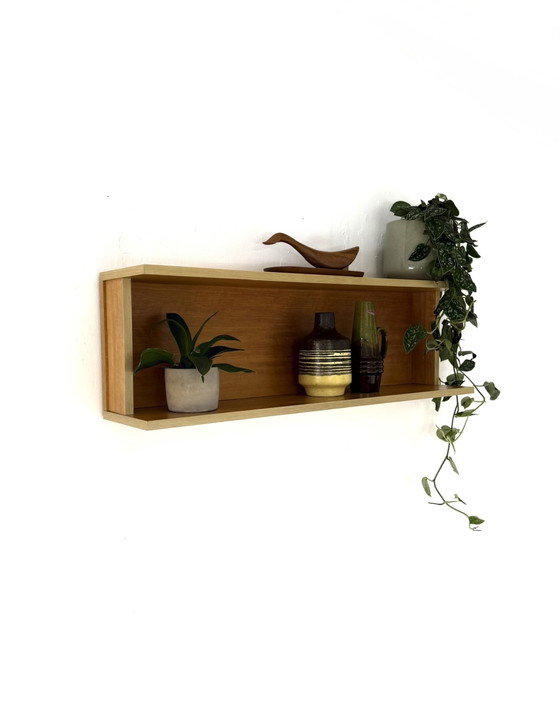 Image 1 of Étagère murale vintage en bois de hêtre, années 60