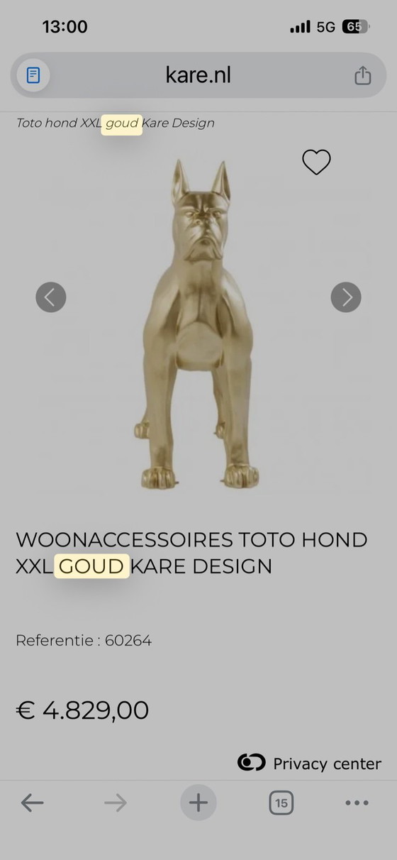 Golden Retriever grandeur nature de Kare Design Toto XL – Objets déco, Fiberglass (photo 4 of 5)