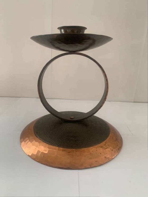 Image 1 of Hans Przyrembel Lipsia Candeliere Portacandele in rame Bauhaus Art Deco Marianne Brandt Alfred Lipovec