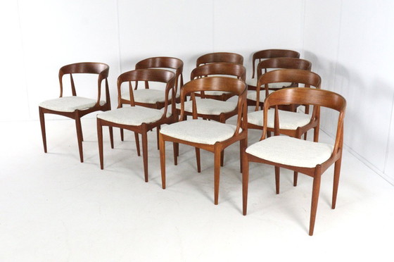 Image 1 of Set 10 Johannes Andersen voor Uldum mobelfabrik stoelen vintage 