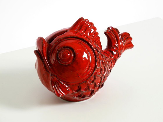 Image 1 of Beautiful 1960s ceramic fish money box by Aldo Londi for Bitossi Italy