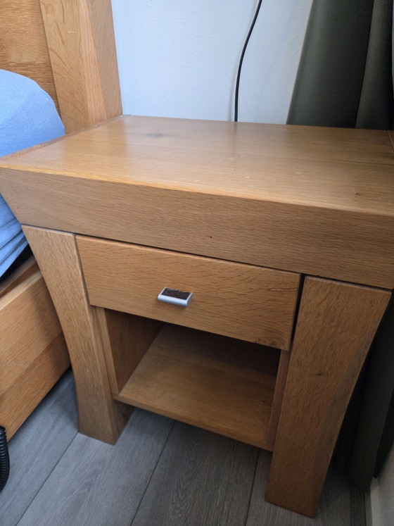 2x Heavy Brutalist Oak Nightstands Karel Mintjens – Wood (photo 5 of 14)