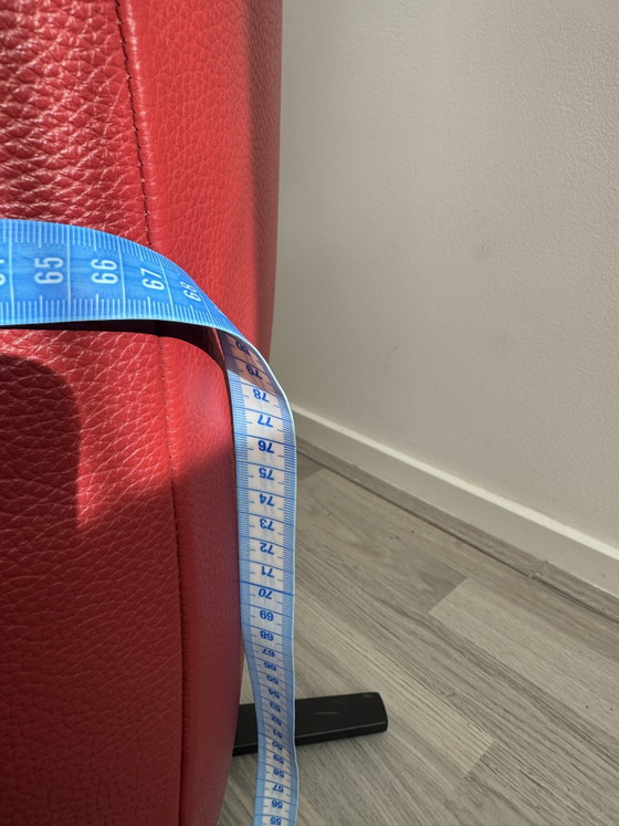 Image 1 of Zweifacher elektrischer Relaxsessel aus rotem Leder / wiederaufladbarer Stuhl