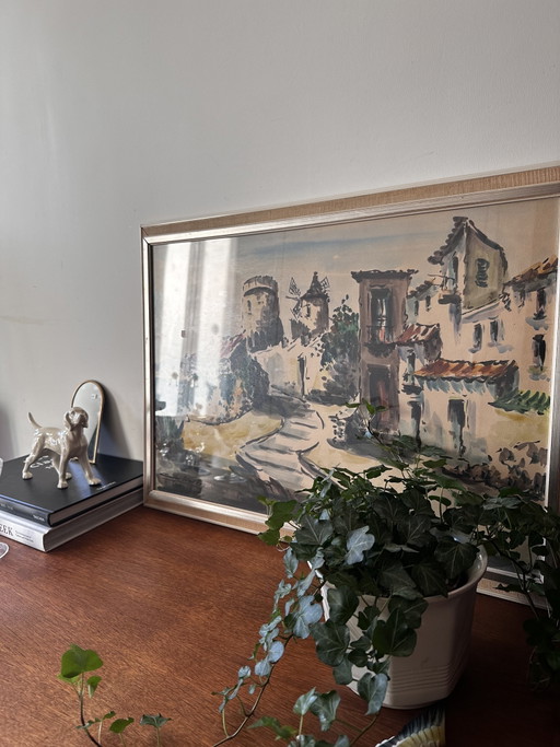 Vintage-Gemälde mit Rahmen