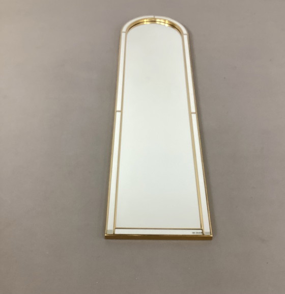 Image 1 of Grote facet geslepen Deknudt spiegel met vergulde lijst vintage 