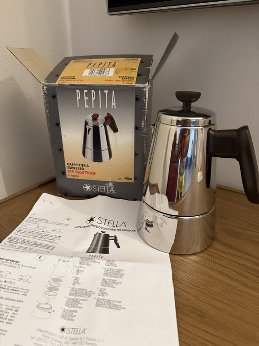 Stella Coffee Maker, Pepita Model, 6 Cups, New – keukenaccessoires, Metal, Plastic (photo 2 of 7)