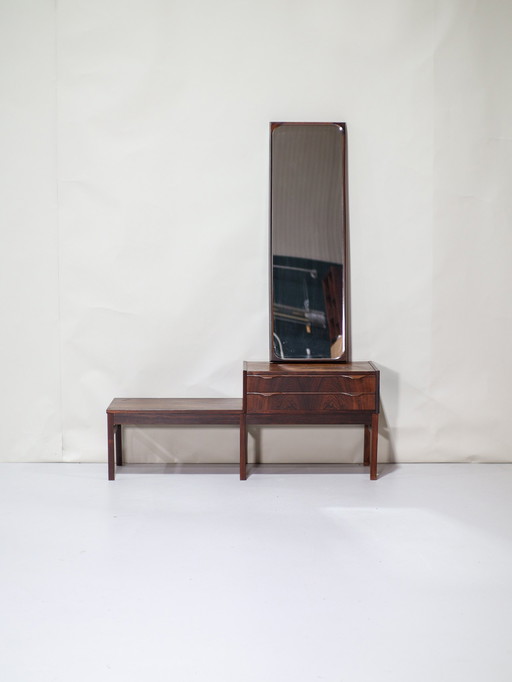 Mirror Niels Clausen Rosewood Danish Vintage