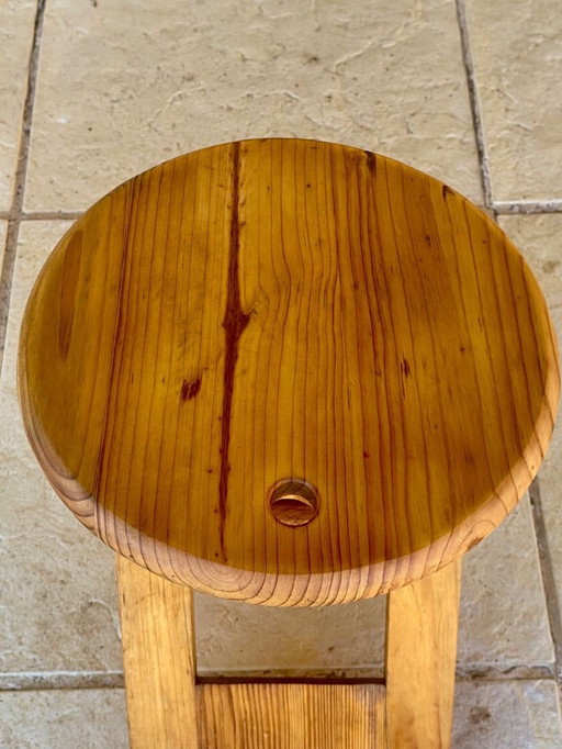 Sgabello pieghevole TS di metà secolo, di Roger Tallon per Sentou, anni '70