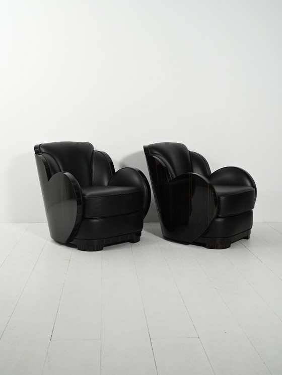 Image 1 of Coppia di poltrone in stile Art Déco scandinavo