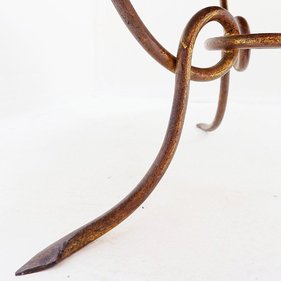 Image 1 of Gilded Iron Coffee Table by René Drouet - 1940s