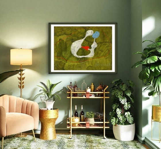 Image 1 of Joan Miró - Dipinto (Amore) 1925 - Manifesto 54 × 70 cm